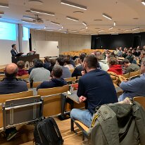 IMG_2090 Presentation by Yusuke Tanaka on MBD and the potential of Elysium's software to support it to a mixed audience of students and business people. A teachable...